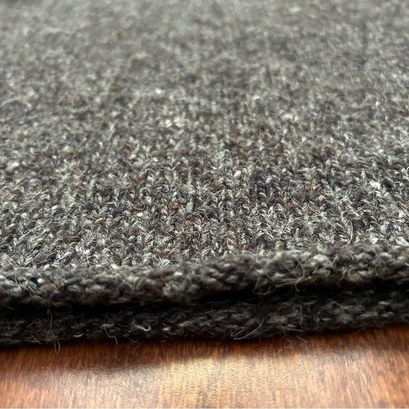 Vintage Men's French Connection Gray V-Neck Fisherman Wool Blend Sweater Size XL - Picture 8 of 14